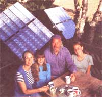
The president of Real Goods, John Schaeffer, installed one of the first utility-tied PV systems from Midway Labs. 
